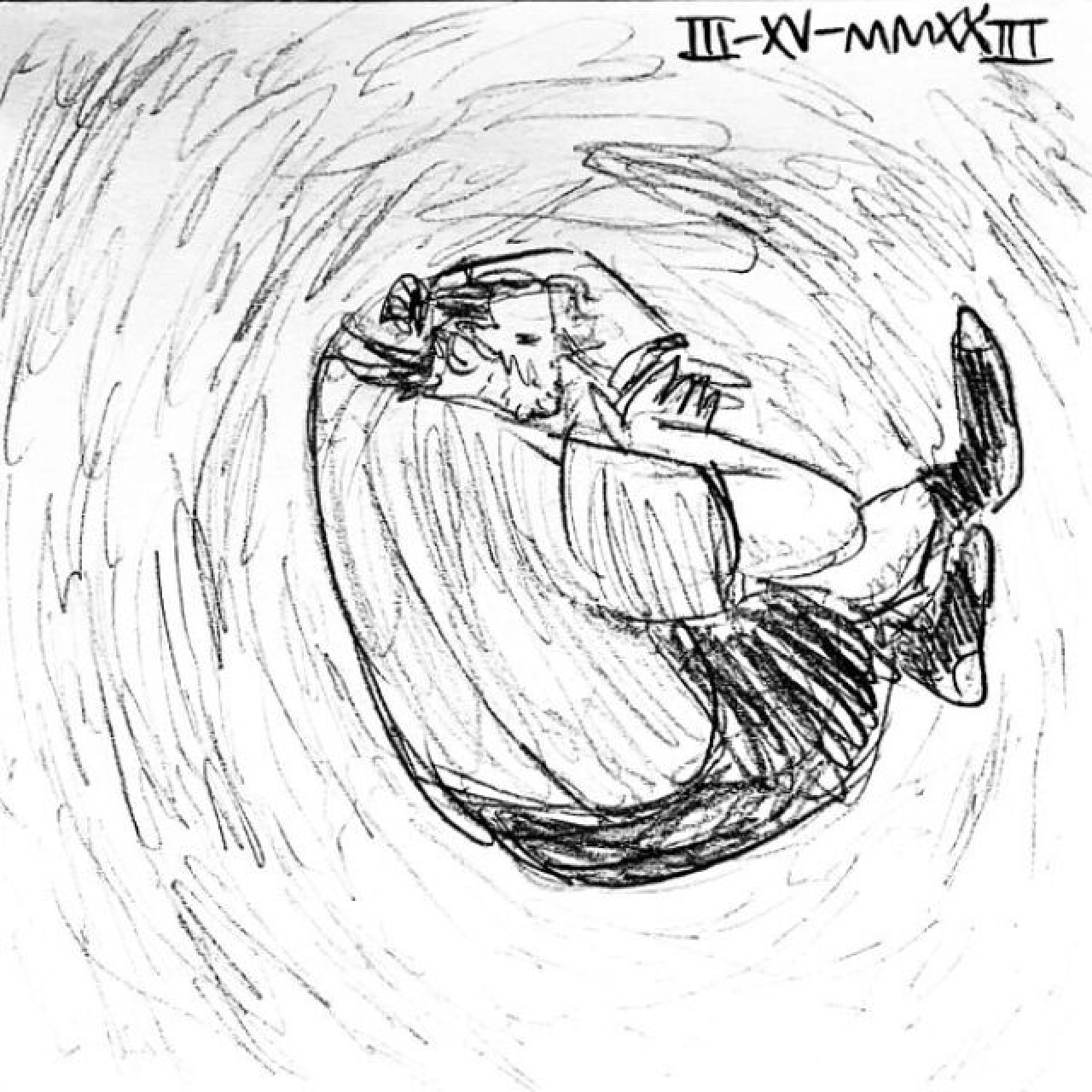 Jack lays in an array of wavy spirals.